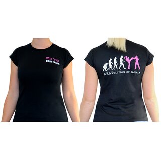 Kravolution of woman Krav Maga T-Shirt fr Frauen Training schwarz