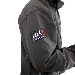 KRAVolution Krav Maga Softshell Trainingsjacke mit Velcro Klettfläche  XL