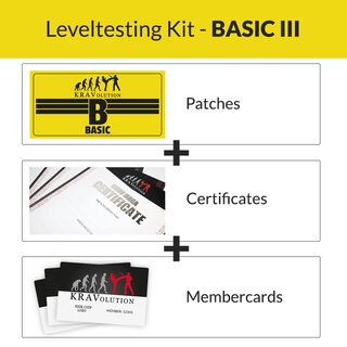 KRAVolution Basic Level Patch Package Basic 3 Zertifikat Mitgliedsausweis